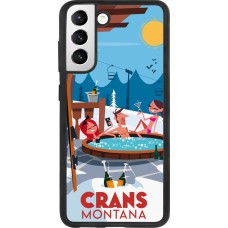 Samsung Galaxy S21 FE 5G Case Hülle - Silikon schwarz Crans-Montana Mountain Jacuzzi