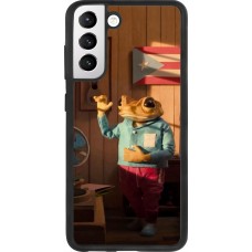 Coque Samsung Galaxy S21 FE 5G - Silicone rigide noir Dancing frog DTMF
