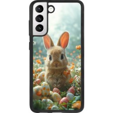 Samsung Galaxy S21 FE 5G Case Hülle - Silikon schwarz Easter 2026 Rabbit in the garden