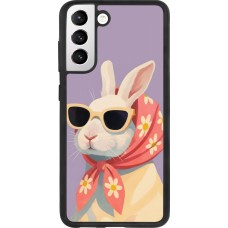 Samsung Galaxy S21 FE 5G Case Hülle - Silikon schwarz Easter 2026 Rabbit with scarf