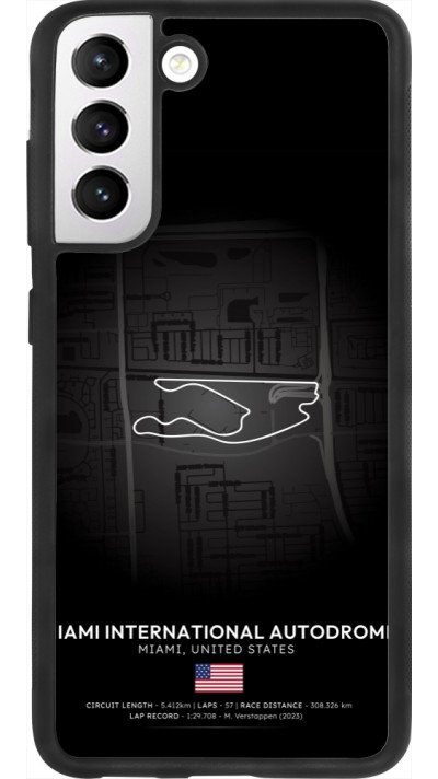Coque Samsung Galaxy S21 FE 5G - Silicone rigide noir F1 Track 2025 Miami