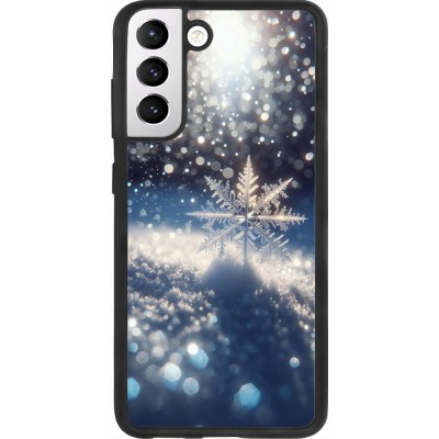 Samsung Galaxy S21 FE 5G Case Hülle - Silikon schwarz Schneeflocke Solar Glanz