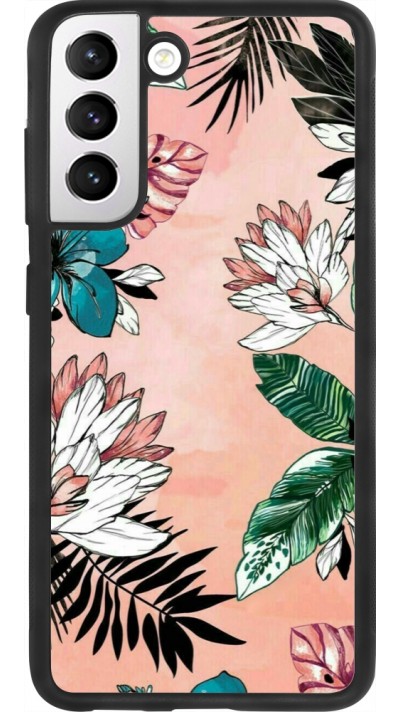 Coque Samsung Galaxy S21 FE 5G - Silicone rigide noir Flowers Artprint