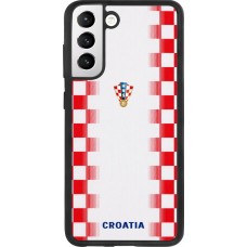 Samsung Galaxy S21 FE 5G Case Hülle - Silikon schwarz Kroatien 2026 personalisierbares Fussballtrikot
