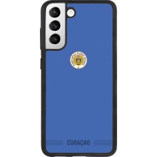 Samsung Galaxy S21 FE 5G Case Hülle - Silikon schwarz Curaçao 2026 personalisierbares Fussballtrikot