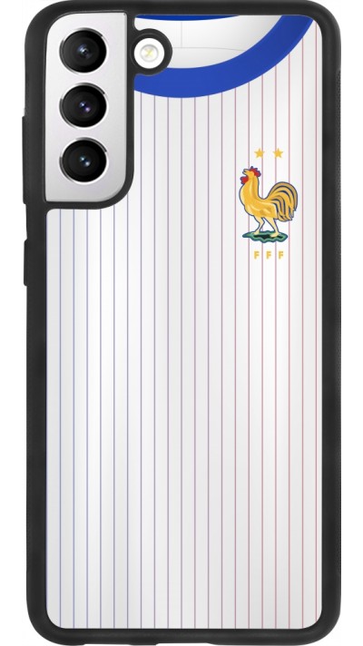 Samsung Galaxy S21 FE 5G Case Hülle - Silikon schwarz Frankreich Away personalisierbares Fussballtrikot