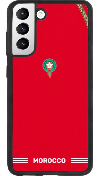 Samsung Galaxy S21 FE 5G Case Hülle - Silikon schwarz Marokko 2026 personalisierbares Fussballtrikot