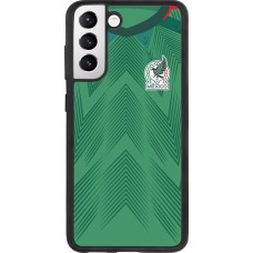 Samsung Galaxy S21 FE 5G Case Hülle - Silikon schwarz Mexiko 2022 personalisierbares Fussballtrikot
