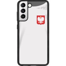 Samsung Galaxy S21 FE 5G Case Hülle - Silikon schwarz Polen 2022 personalisierbares Fussballtrikot