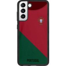 Samsung Galaxy S21 FE 5G Case Hülle - Silikon schwarz Fussballtrikot Portugal2022