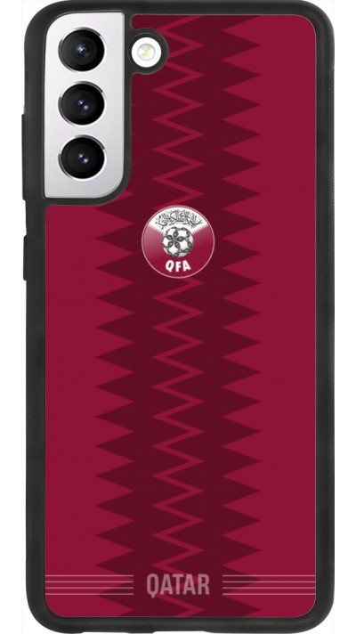 Samsung Galaxy S21 FE 5G Case Hülle - Silikon schwarz Qatar 2026 personalisierbares Fussballtrikot