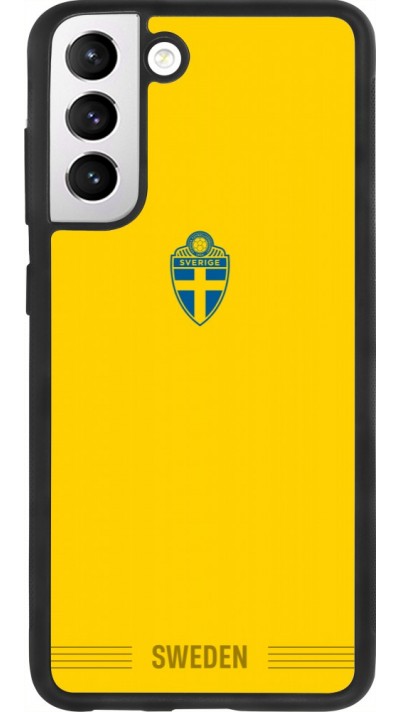 Samsung Galaxy S21 FE 5G Case Hülle - Silikon schwarz Schweden 2026 personalisierbares Fussballtrikot