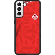 Samsung Galaxy S21 FE 5G Case Hülle - Silikon schwarz Tunesien 2022 personalisierbares Fussballtrikot