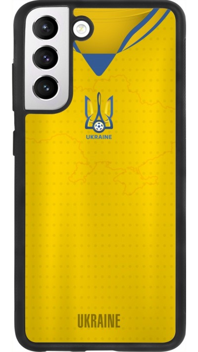 Samsung Galaxy S21 FE 5G Case Hülle - Silikon schwarz Fussballtrikot Ukraine