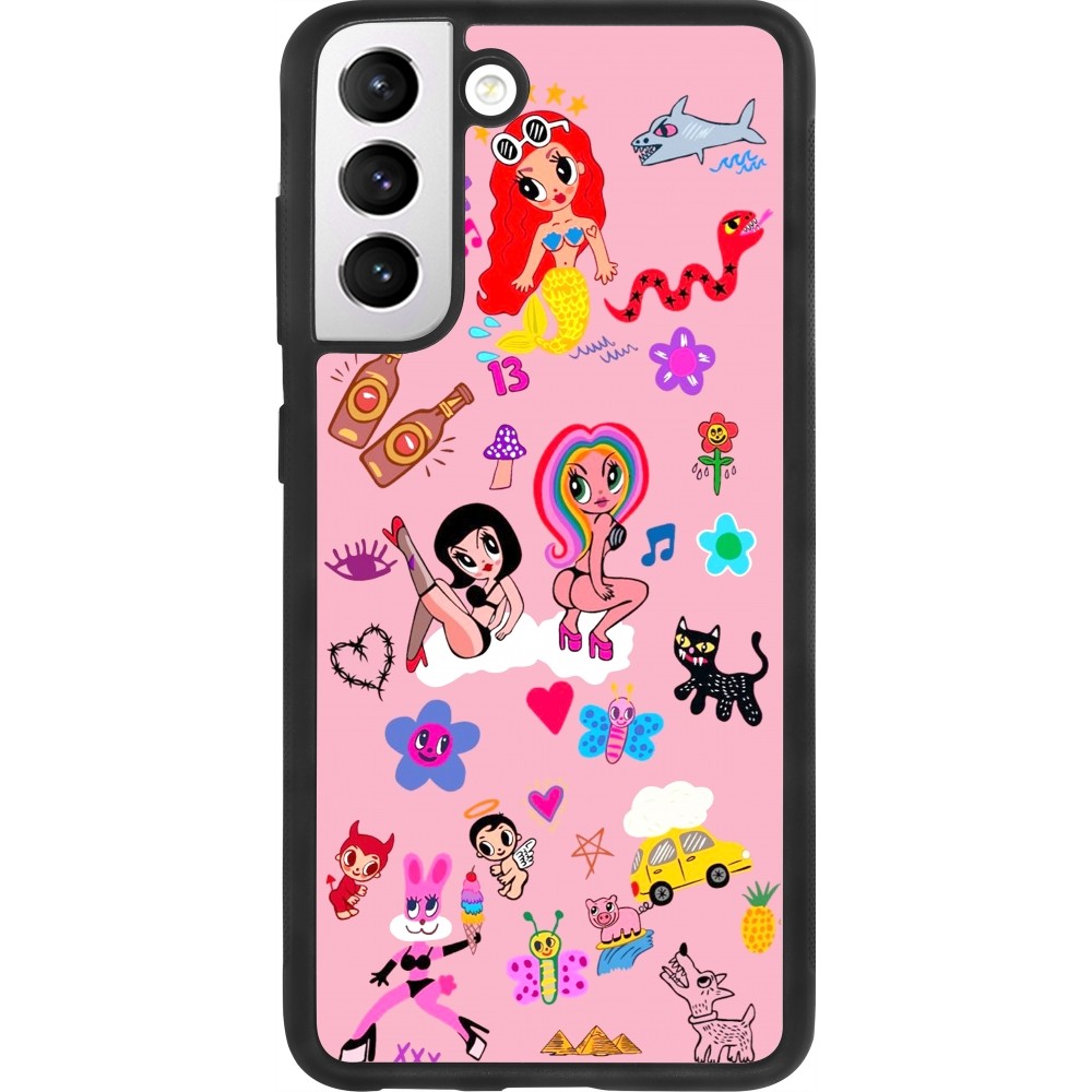 Samsung Galaxy S21 FE 5G Case Hülle - Silikon schwarz Karol G La Bichota Manana Sera Bonito