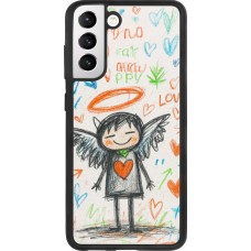 Samsung Galaxy S21 FE 5G Case Hülle - Silikon schwarz Little Angel Sketch Love
