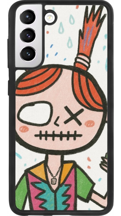 Coque Samsung Galaxy S21 FE 5G - Silicone rigide noir Little Girl Sketch