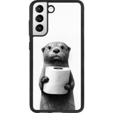 Samsung Galaxy S21 FE 5G Case Hülle - Silikon schwarz Otter Toilettenpapier