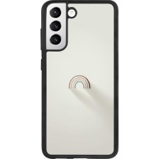 Samsung Galaxy S21 FE 5G Case Hülle - Silikon schwarz Mini Regenbogen Minimal