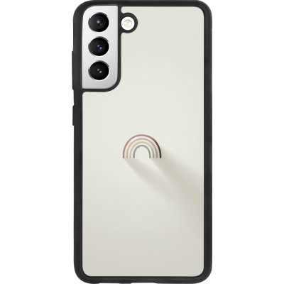 Samsung Galaxy S21 FE 5G Case Hülle - Silikon schwarz Mini Regenbogen Minimal
