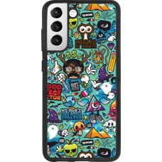 Samsung Galaxy S21 FE 5G Case Hülle - Silikon schwarz Mixed Cartoons Turquoise