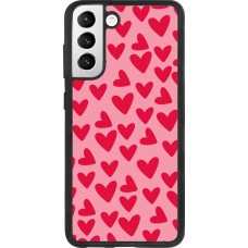 Samsung Galaxy S21 FE 5G Case Hülle - Silikon schwarz Mom 2024 kleine Herzen