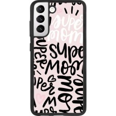 Samsung Galaxy S21 FE 5G Case Hülle - Silikon schwarz Mom 2024 Super mom