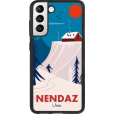 Samsung Galaxy S21 FE 5G Case Hülle - Silikon schwarz Nendaz Cabane Ski