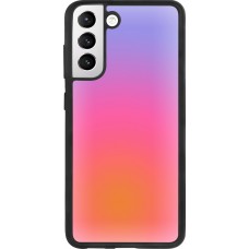 Samsung Galaxy S21 FE 5G Case Hülle - Silikon schwarz Orange Pink Blue Gradient