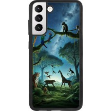 Samsung Galaxy S21 FE 5G Case Hülle - Silikon schwarz Paradies der exotischen Tiere