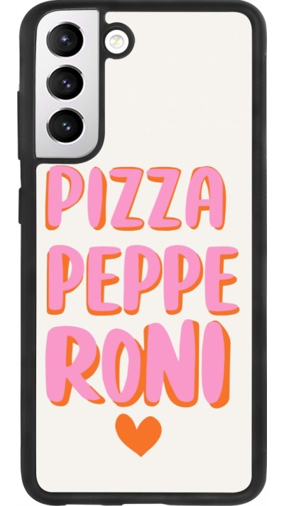 Samsung Galaxy S21 FE 5G Case Hülle - Silikon schwarz Pizza pepperoni 2026