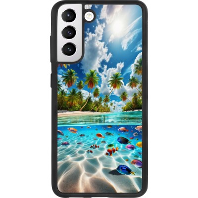 Samsung Galaxy S21 FE 5G Case Hülle - Silikon schwarz Strandparadies