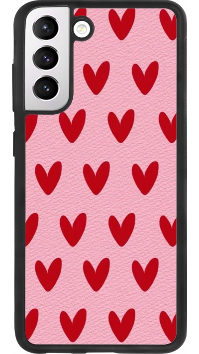 Samsung Galaxy S21 FE 5G Case Hülle - Silikon schwarz Saint Valentines Day 26 Pattern heart