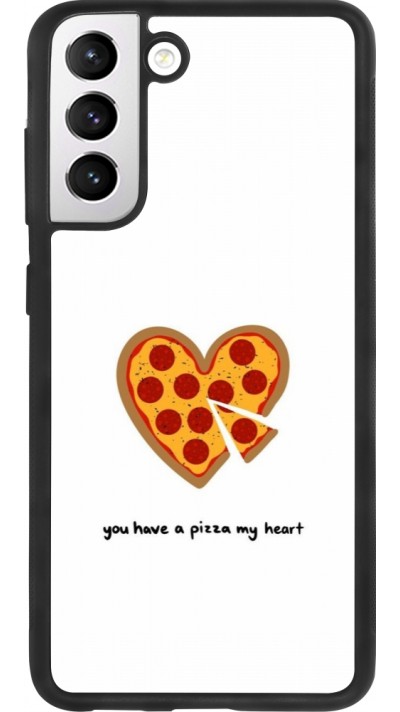 Samsung Galaxy S21 FE 5G Case Hülle - Silikon schwarz Saint Valentines Day 26 You have my pizza heart