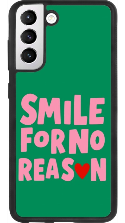 Samsung Galaxy S21 FE 5G Case Hülle - Silikon schwarz Smile for no reason 2026