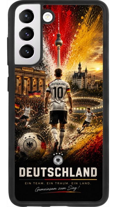 Samsung Galaxy S21 FE 5G Case Hülle - Silikon schwarz Fussball Deutschland splash 2026