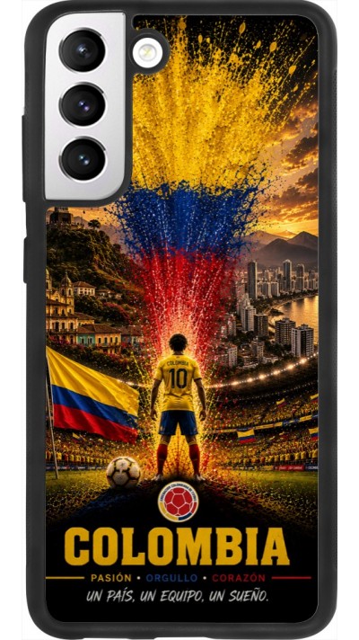 Samsung Galaxy S21 FE 5G Case Hülle - Silikon schwarz Fussball Kolumbien splash 2026