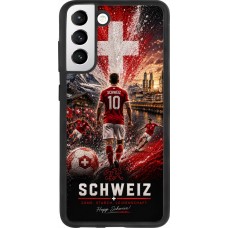 Samsung Galaxy S21 FE 5G Case Hülle - Silikon schwarz Fussball Schweiz splash 2026