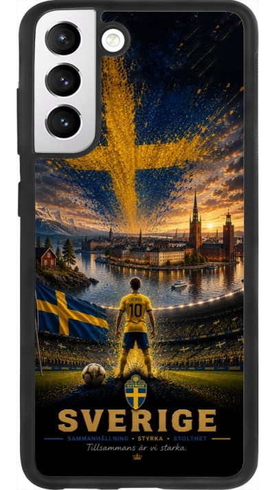 Samsung Galaxy S21 FE 5G Case Hülle - Silikon schwarz Fussball Schweden splash 2026