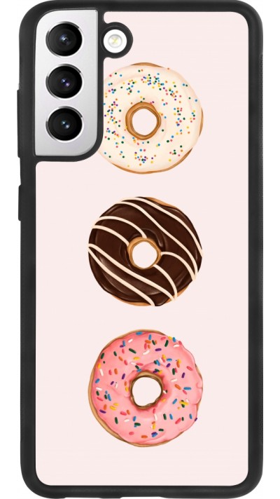 Coque Samsung Galaxy S21 FE 5G - Silicone rigide noir Spring 23 donuts