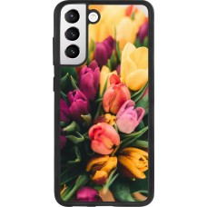 Coque Samsung Galaxy S21 FE 5G - Silicone rigide noir Bouquet of tulips Spring 2026