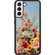 Samsung Galaxy S21 FE 5G Case Hülle - Silikon schwarz Spring flowers 2026