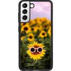 Coque Samsung Galaxy S21 FE 5G - Silicone rigide noir Sunflower with glasses Spring 2026