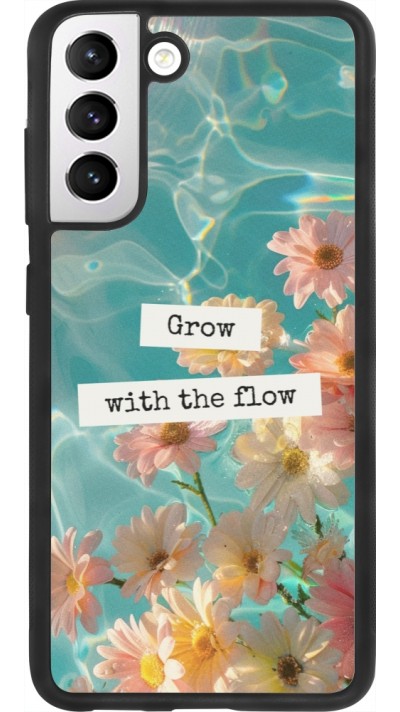 Samsung Galaxy S21 FE 5G Case Hülle - Silikon schwarz Summer 2025 Grow with the flow