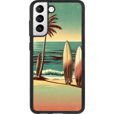 Samsung Galaxy S21 FE 5G Case Hülle - Silikon schwarz Surf Paradise