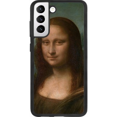 Samsung Galaxy S21 FE 5G Case Hülle - Silikon schwarz Kunstbild - Mona Lisa - Leonardo de Vinci