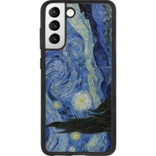 Samsung Galaxy S21 FE 5G Case Hülle - Silikon schwarz Kunstbild - Sternennacht - Van Gogh