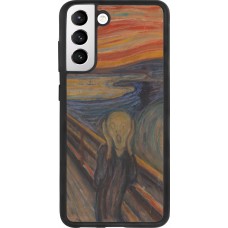 Samsung Galaxy S21 FE 5G Case Hülle - Silikon schwarz Kunstbild - Der Schrei - Edvard Munch