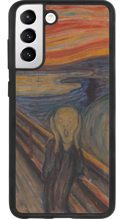 Samsung Galaxy S21 FE 5G Case Hülle - Silikon schwarz Kunstbild - Der Schrei - Edvard Munch