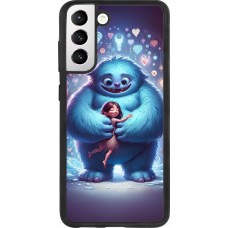 Samsung Galaxy S21 FE 5G Case Hülle - Silikon schwarz Valentin 2024 Flauschige Liebe